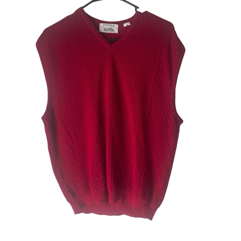 Fiesole Vintage Men's Size XL Wool Made In Italy Academia Old Money Sweater Vest